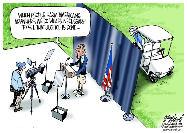 Cartoonist Gary Varvel: President Obama's responds to terrorists